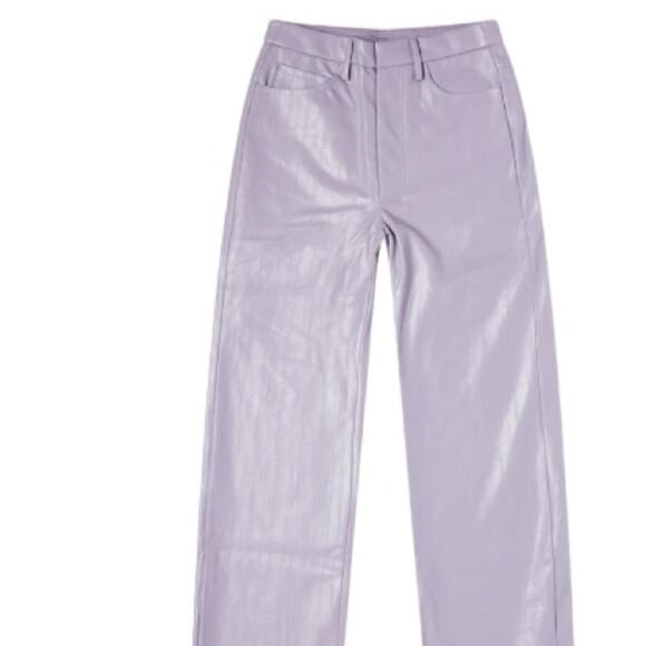 Rotate Birger Christiensen Faux Vegan Leather Pants Purple Size 6 New Y2K - Picture 3 of 10